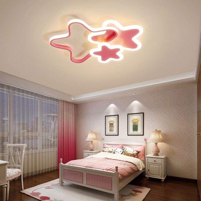 Morandi Moderne Design LED Plafondlamp Metaal Acryl Wit Slaapkamer