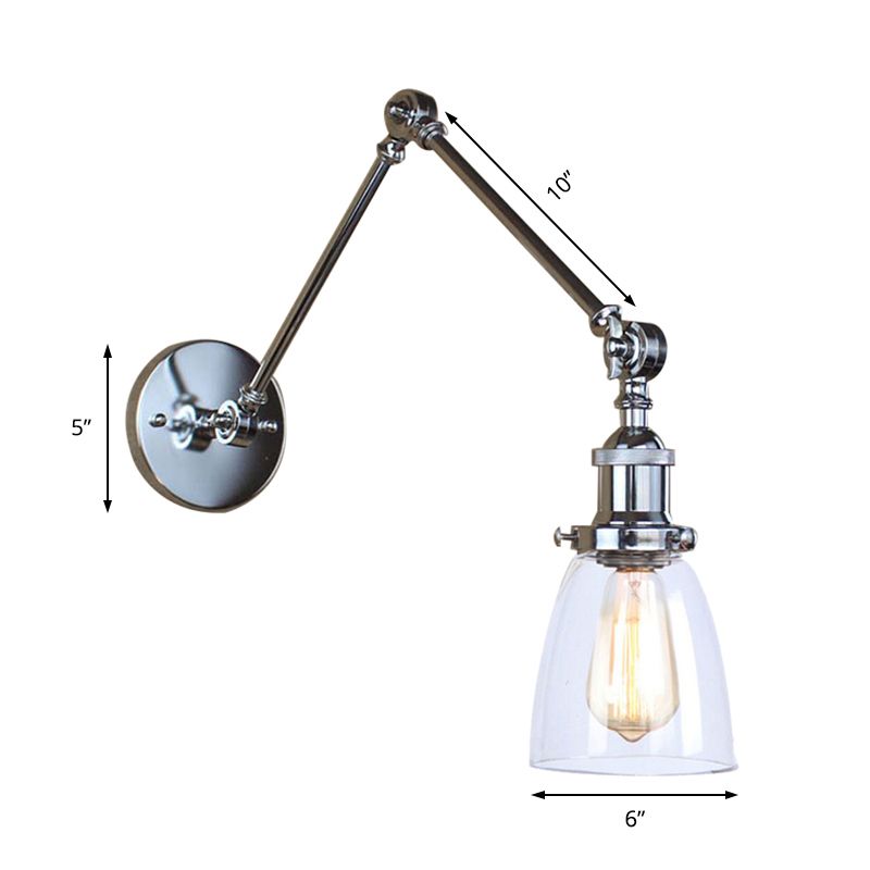 Valerio Wall Lamp Tapered, Modern, Glass/Metal Adjustable, 4 Color, Living Room