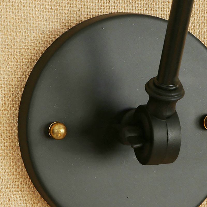 Valerio Wall Lamp Retro Saucer Lampshade Metal Adjustable 2 Color, Bedroom