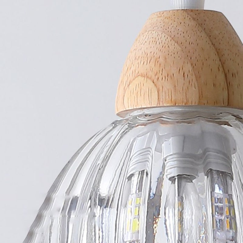 Lily Moderne Design LED Geplooide Helder Wandlamp Hout/Glas Slaapkamer/Eetkamer/Woonkamer/Keuken
