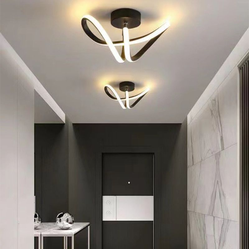 Lacey Moderne LED Plafondlamp Goud/Zwart Metaal Slaap/Woon/Badkamer