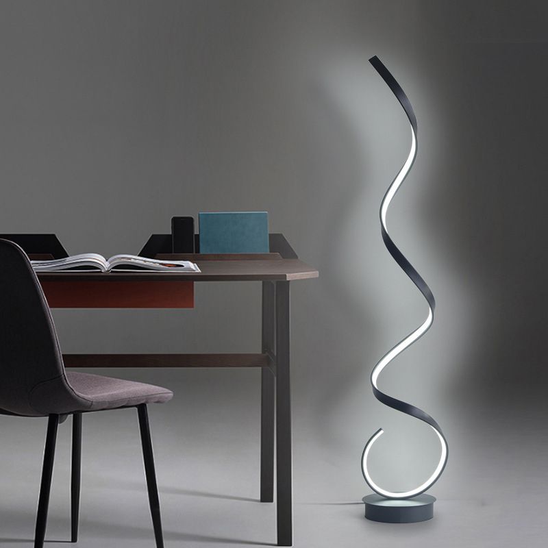 Louise Moderne Steamline Minimalistische Lineaire Vloerlamp Wit/Zwart Eetkamer/Woonkamer/Kelder/Hal