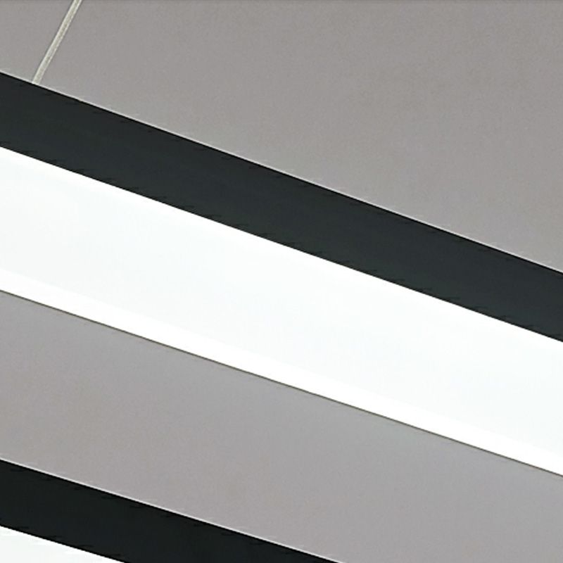 Orsini Rechthoekig Moderne LED Hanglampen Wit Zwart Metaal Slaapkamer