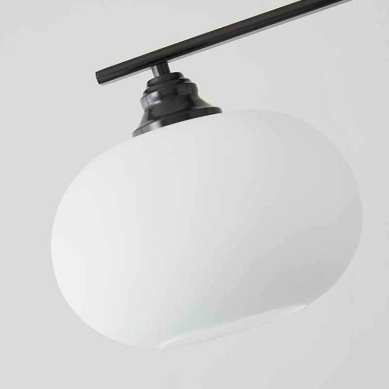 Hailie Retro Grote  Plafondlamp Zwart Wit Metaal Woonkamer Keuken