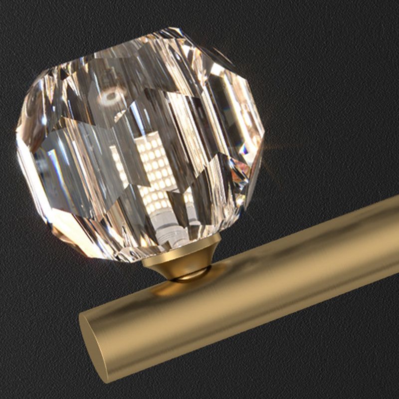 Kirsten Design Lineair/Bol LED Hanglamp Metaal/Crystal Goud Slaap/Woon/Eetkamer