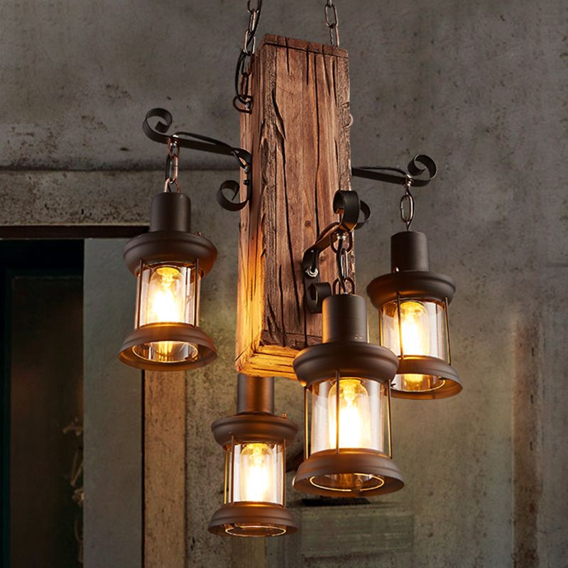 Brio Industriële Hanglamp Lantaarn Glas/Metaal, Zwart Woonk/Eetk/Slaapkamer