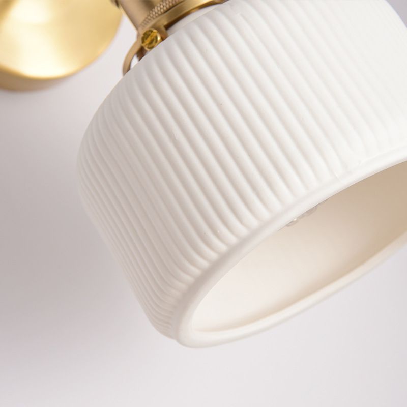 Lottie Moderne Bol LED Wandlamp Metaal/Keramisch Wit/Goud Slaap/Woon/Badkamer