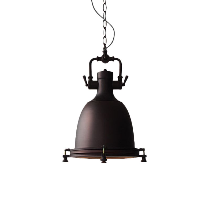 Valerio Rustic Retro Pot Black Metal Pendant Light, 2 Style