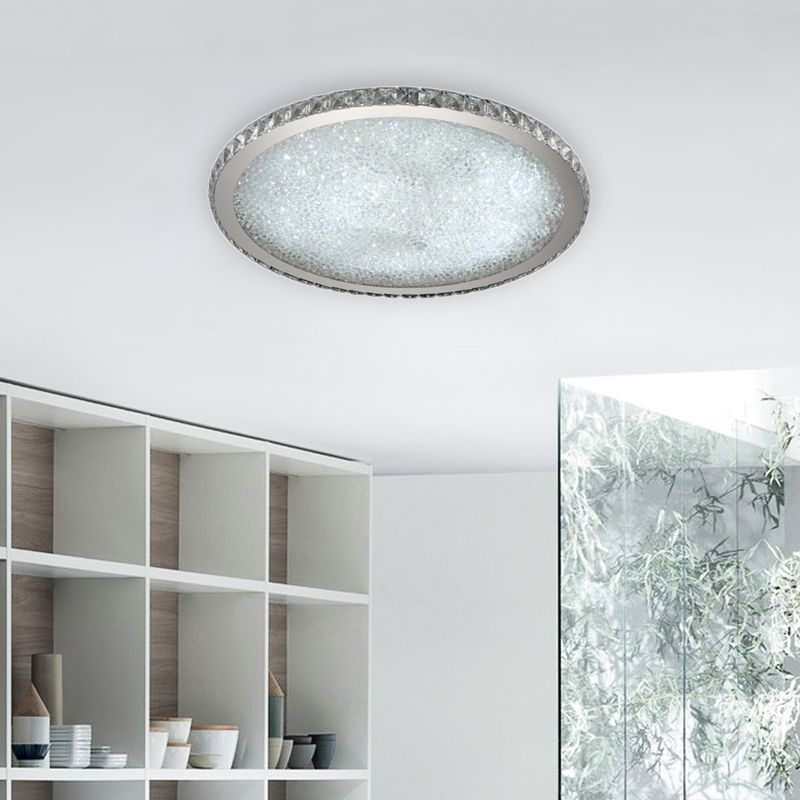 Kristy Luxe Rond Plafondlamp Amber Transparant Metaal Crystal Slaapkamer