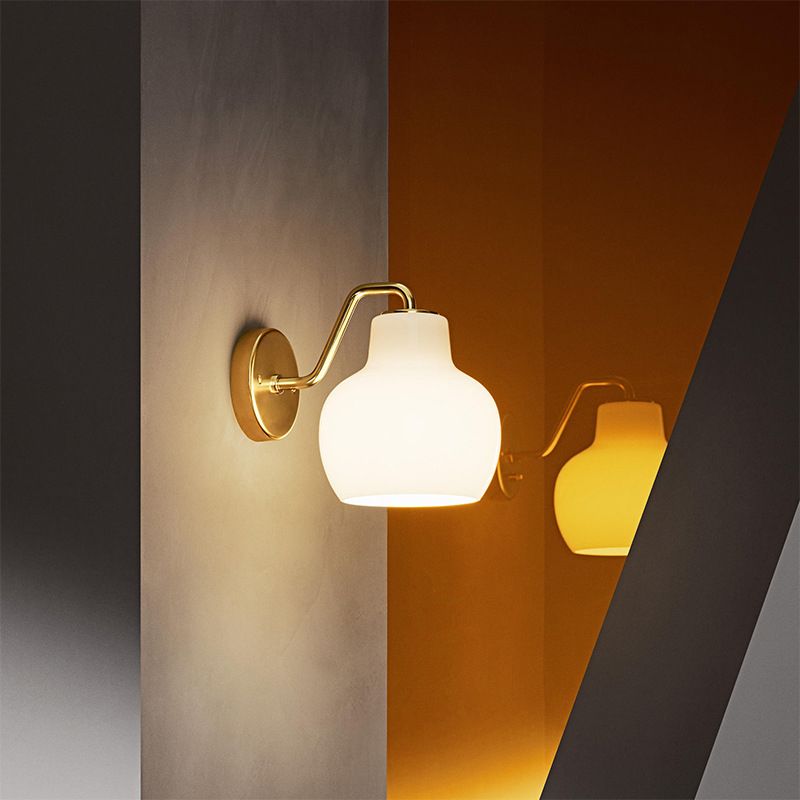 Hailie Vintage LED Wandlamp Wit/Goud Metaal/Glas Slaap/Woon/Eetkamer