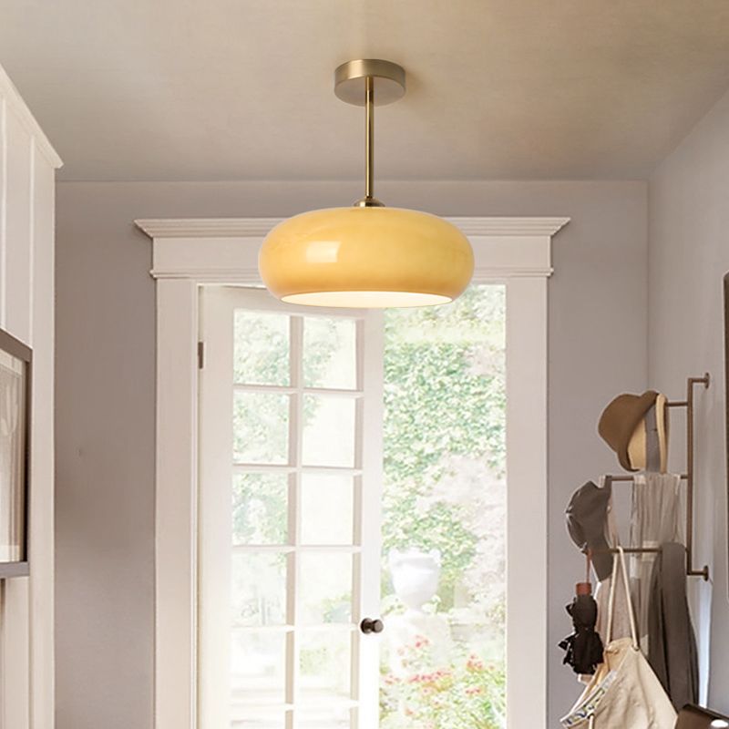 Hailie Moderne LED Plafondlamp Wit/Oranje Woon/Slaapkamer Metaal Glas