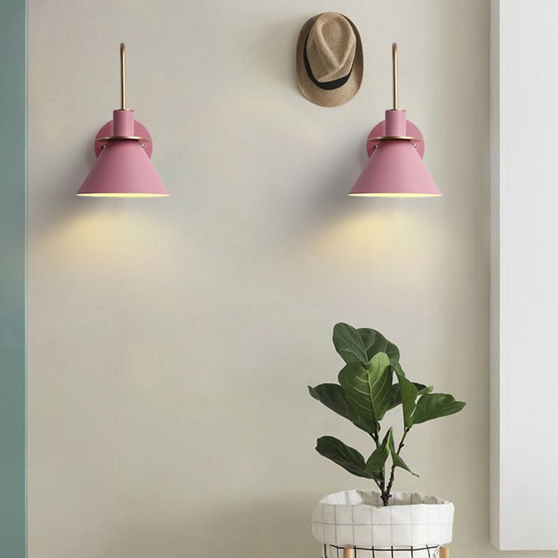Morandi Design Coniform LED Wandlampen Metaal Zwart/Wit/Geel Slaap/Woon/Eetkamer