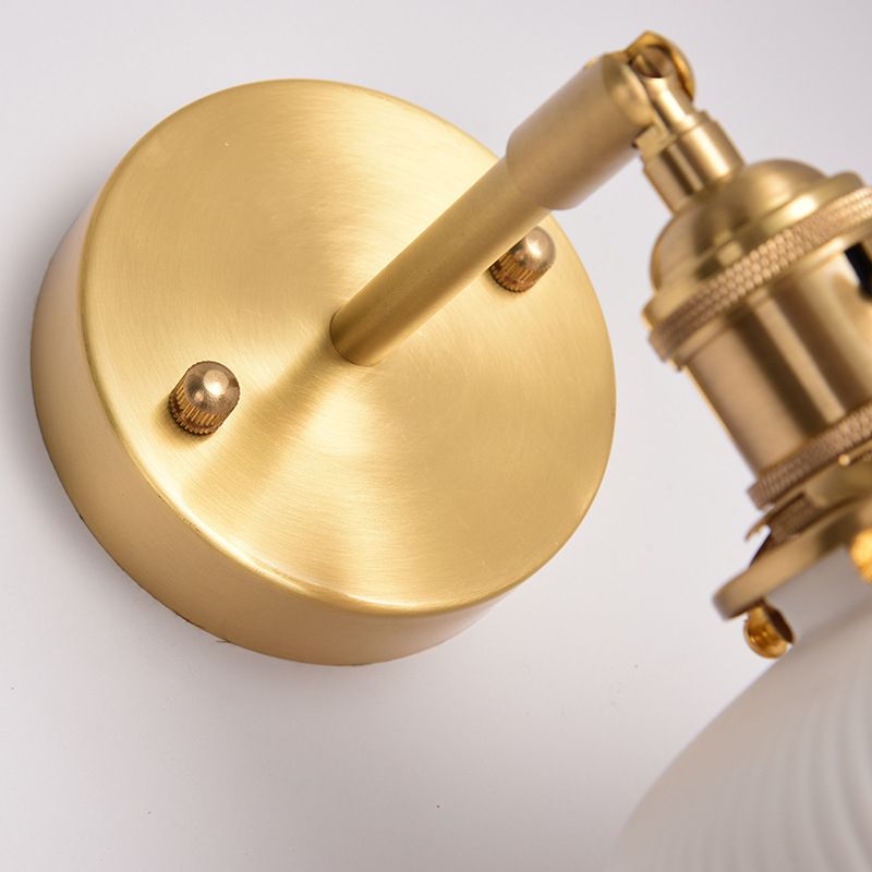 Lottie Moderne Bol LED Wandlamp Metaal/Keramisch Wit/Goud Slaap/Woon/Badkamer