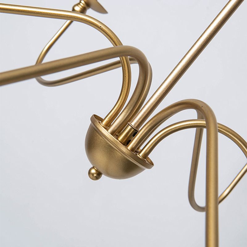 Valerio Vintage LED  Kroonluchter Zwart Goud Metaal Slaapkamer Woonkamer