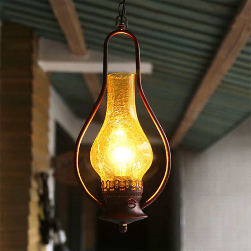 Valerio Rustic Vintage Kerosene LED Pendant Light