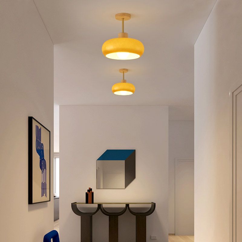 Hailie Houten Hanglamp Design Hoot/Glas Wit/Oranje Slaapkamer