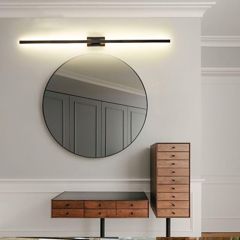 Leigh Minimalistische Wandlamp Zwart Metaal Badkamer Woonkamer