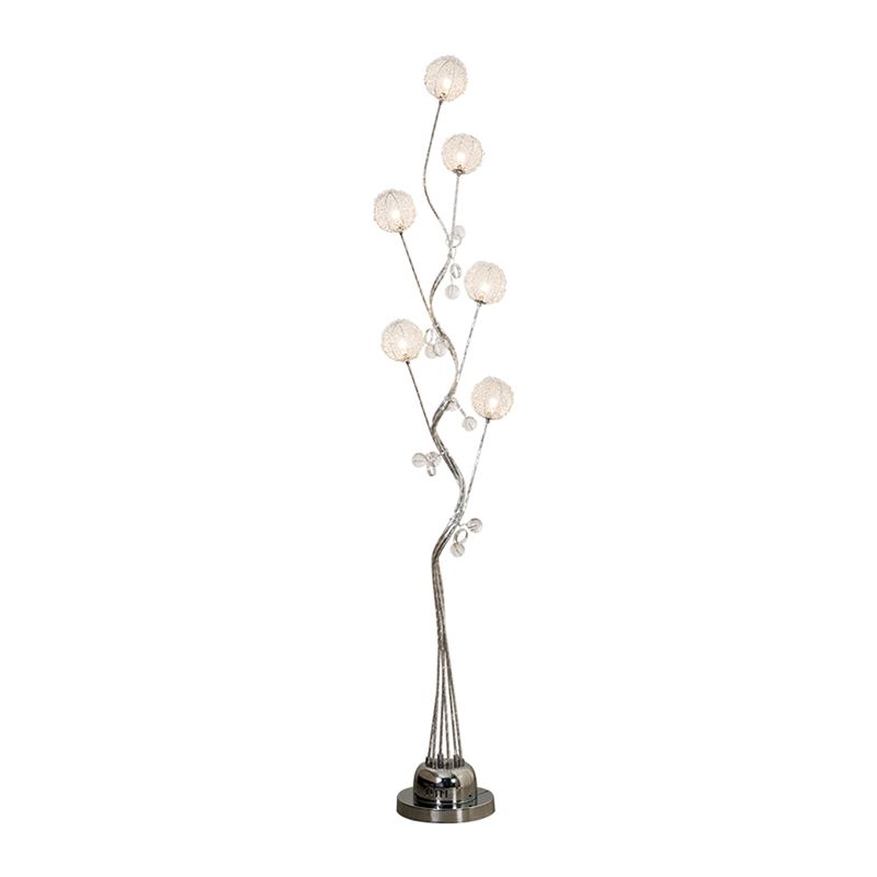 Carina Moderne Multi Head LED Vloerlamp Wit Metaal Slaapkamer