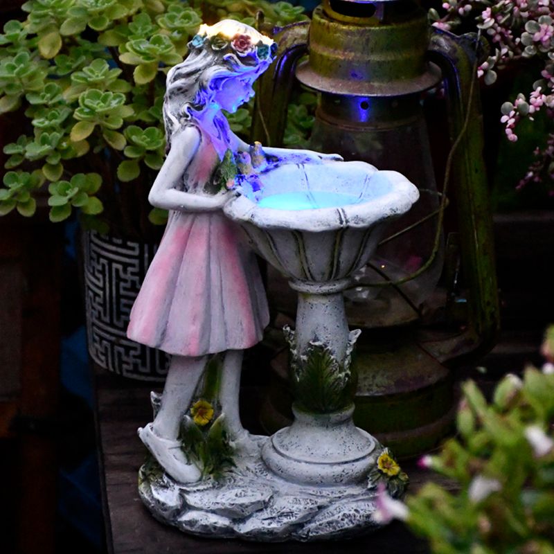 Minori Design LED Vloerlamp Roze Resin Slaapkamer/Woonkamer/Kinderkamer