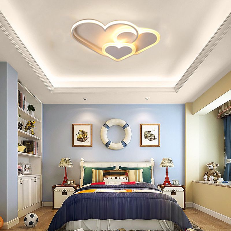 Morandi Moderne Design LED Plafondlamp Metaal Acryl Wit Slaapkamer