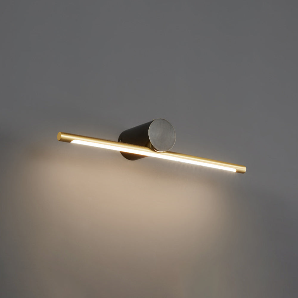 Leigh Moderne Design LED Minimalistische Lineaire Acryl Wandlamp Zwart/Goud Bad/Slaapkamer