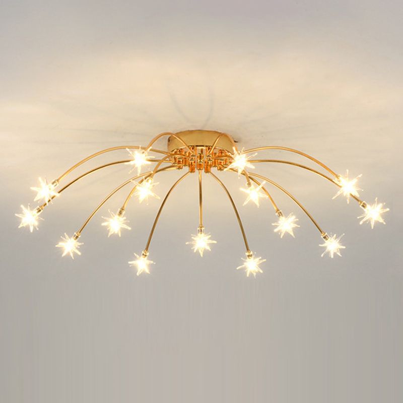 Madina Moderne Design LED Plafondlamp Metaal Glas Woonkamer Keuken