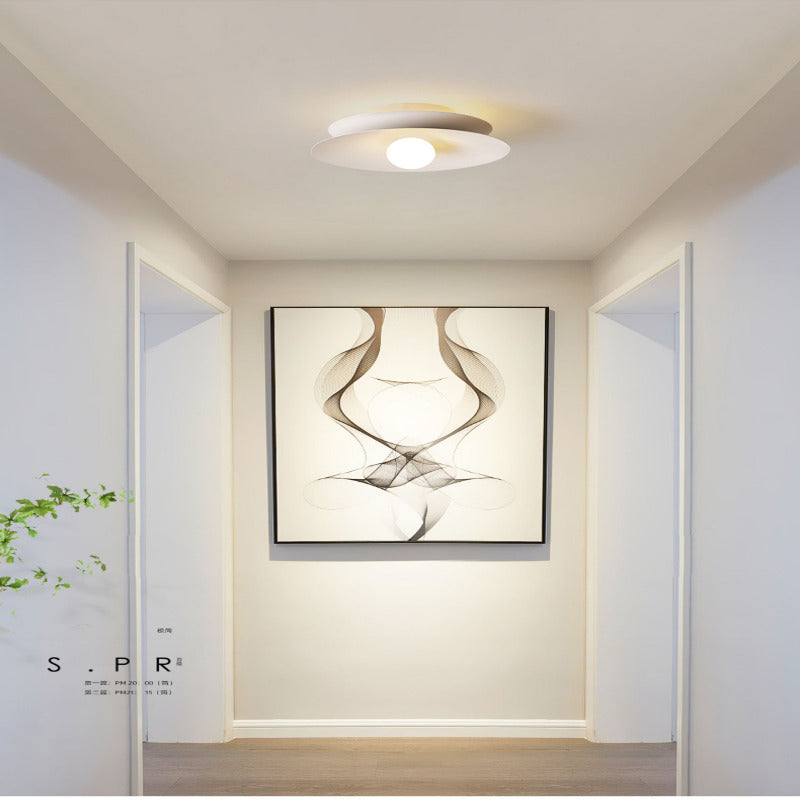 Carina Moderne LED Plafondlamp Wit Rood Metaal Acryl Woonkamer