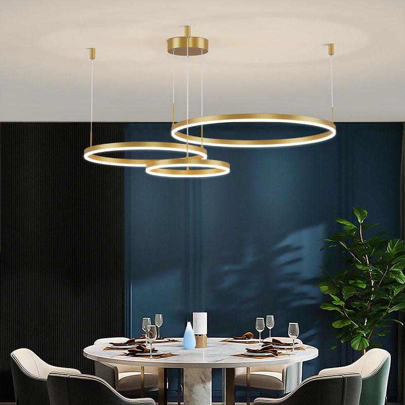 Alonza Moderne Grote  Hanglampen Wit Metaal Slaapkamer  Woonkamer Tir-Cirkel