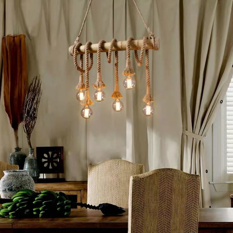 Valerio Retro LED Harajuku-stijl Hanglampen Hout Slaapkamer/Woonkamer