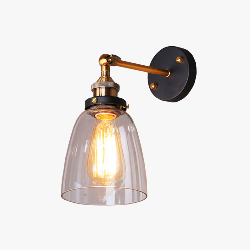 Marcello Design Vintage Wandlamp Metaal Glas Slaapkamer Woonkamer