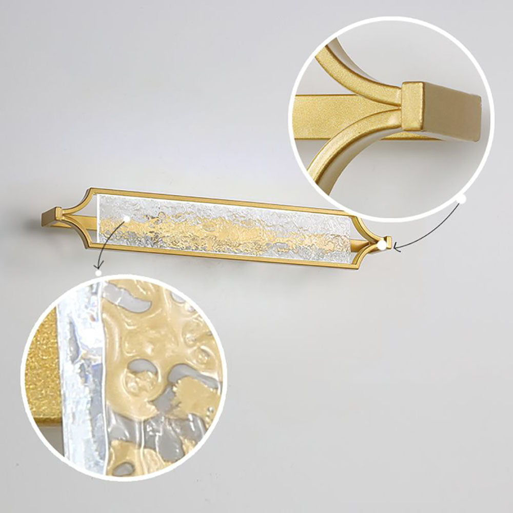 Leigh Moderne Design LED Wandlamp Spiegel Front Metaal/Acryl Wastafel Wit/Goud Eetkamer
