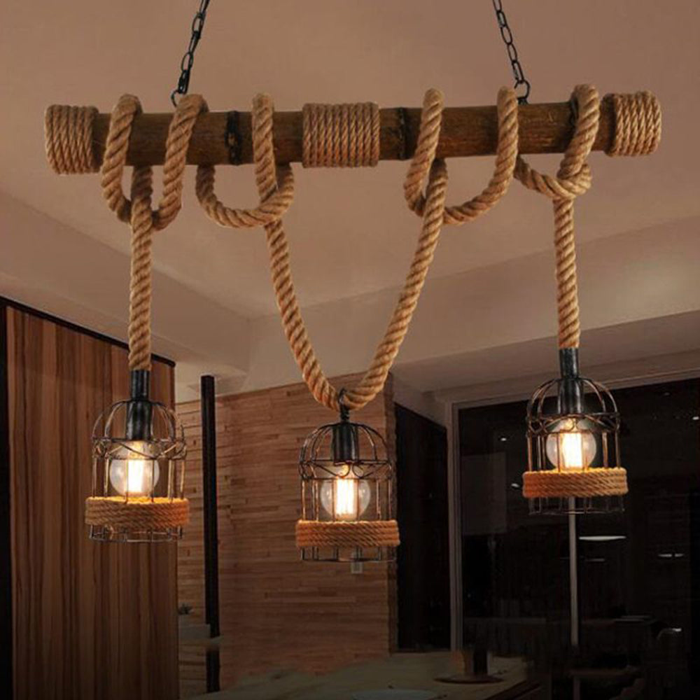 Valerio Retro Design LED Hanglampen Metaal Hout Woonkamer Eetkamer