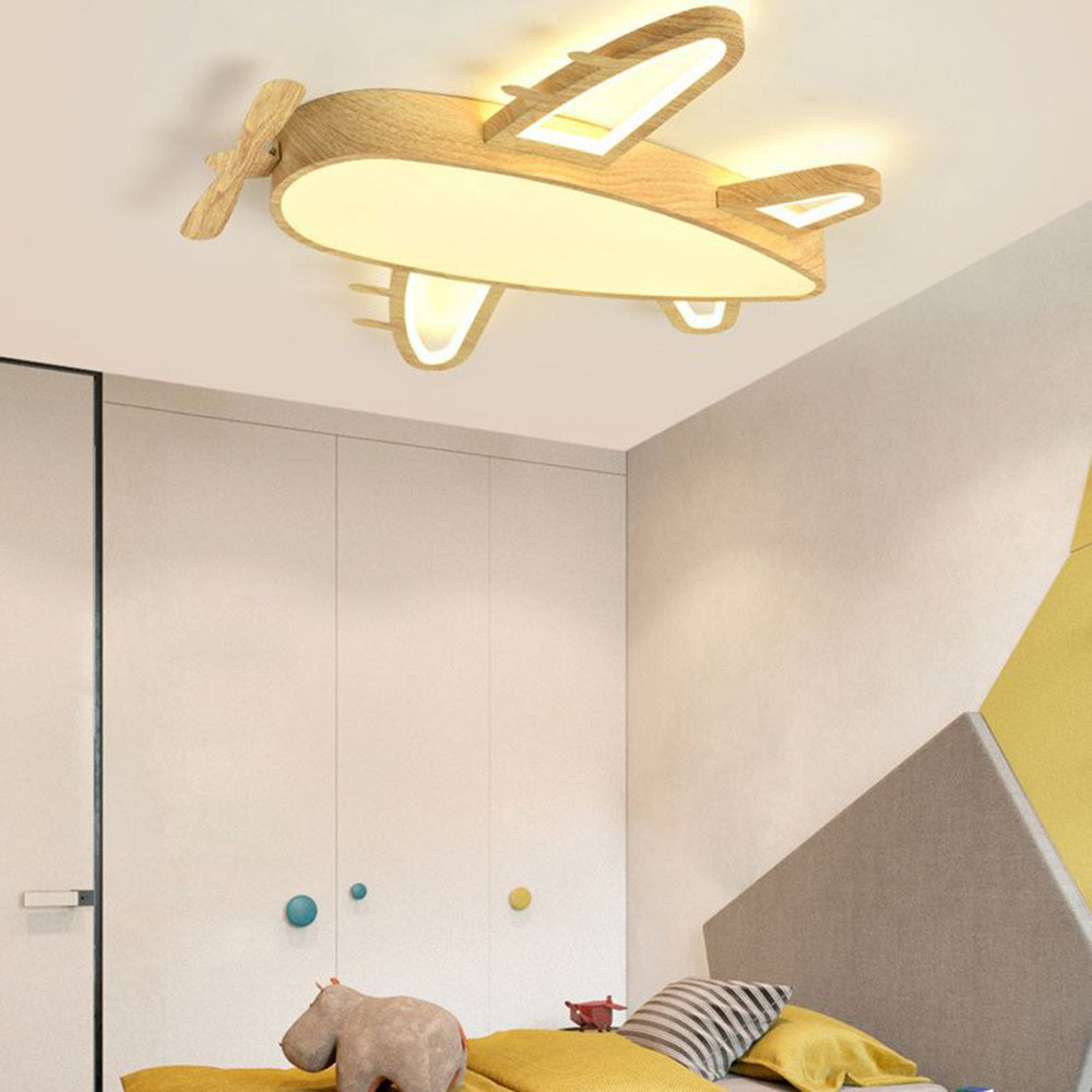Minori Design Kleine LED Plafondlamp Zwart Hout Metaal Woonkamer
