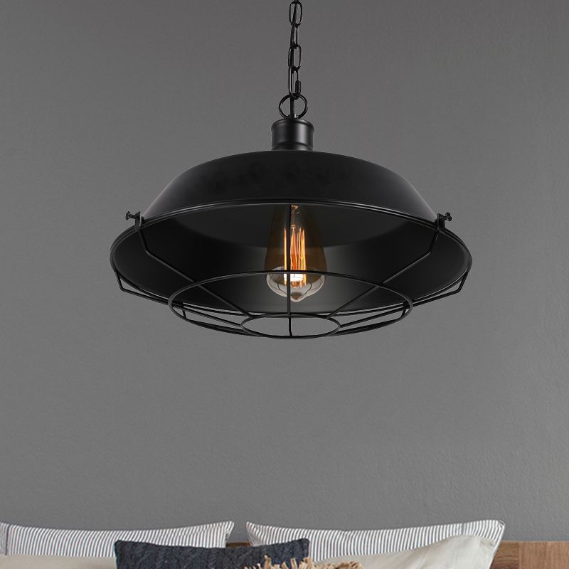 Alistair Boerderij Design Swag Barn Schuur Hanglamp Slaapkamer/Woonkamer Swart