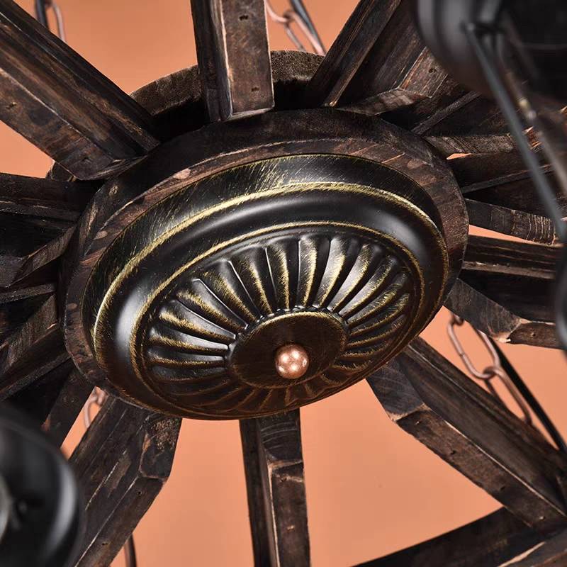 Brio Vintage Metalen Hanglamp Hout/Metaal Woonkamer Keuken