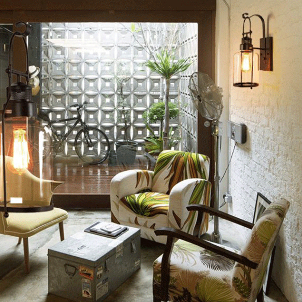 Valerio Retro LED Binnen wandlamp Glas Metaal Woonkamer Eetkamer Slaapkamer