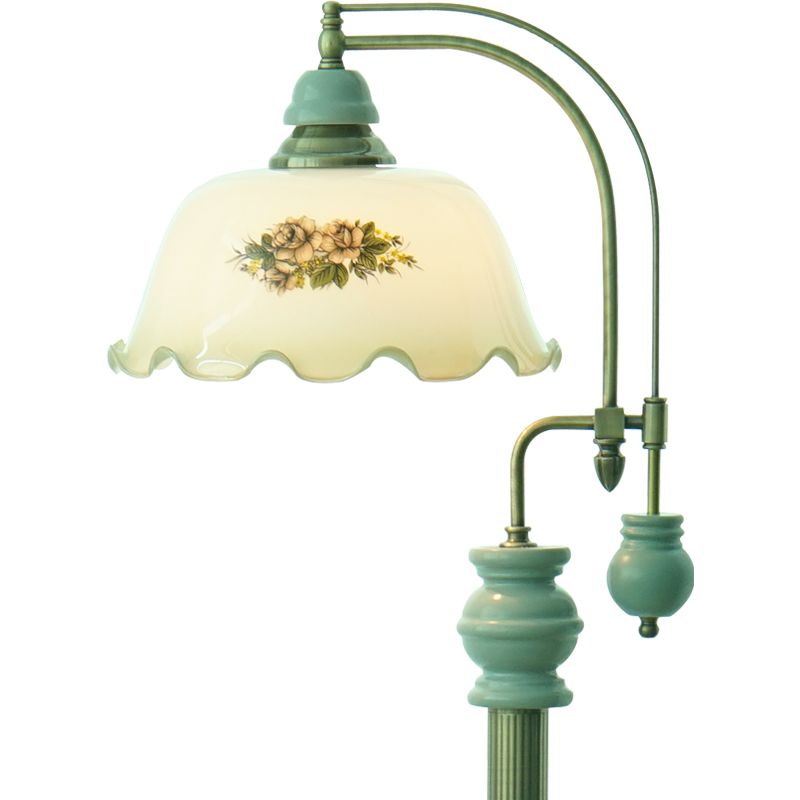 Morandi Retro Design LED Vloerlamp Lotus Bloem Vormige  Metaal/Glas Eetkamer/Woonkamer