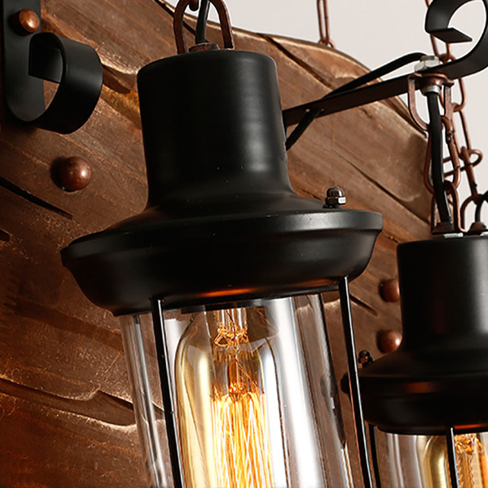 Brio Farmhouse Guitar Pendant Light, Metal/Wood, Walnut