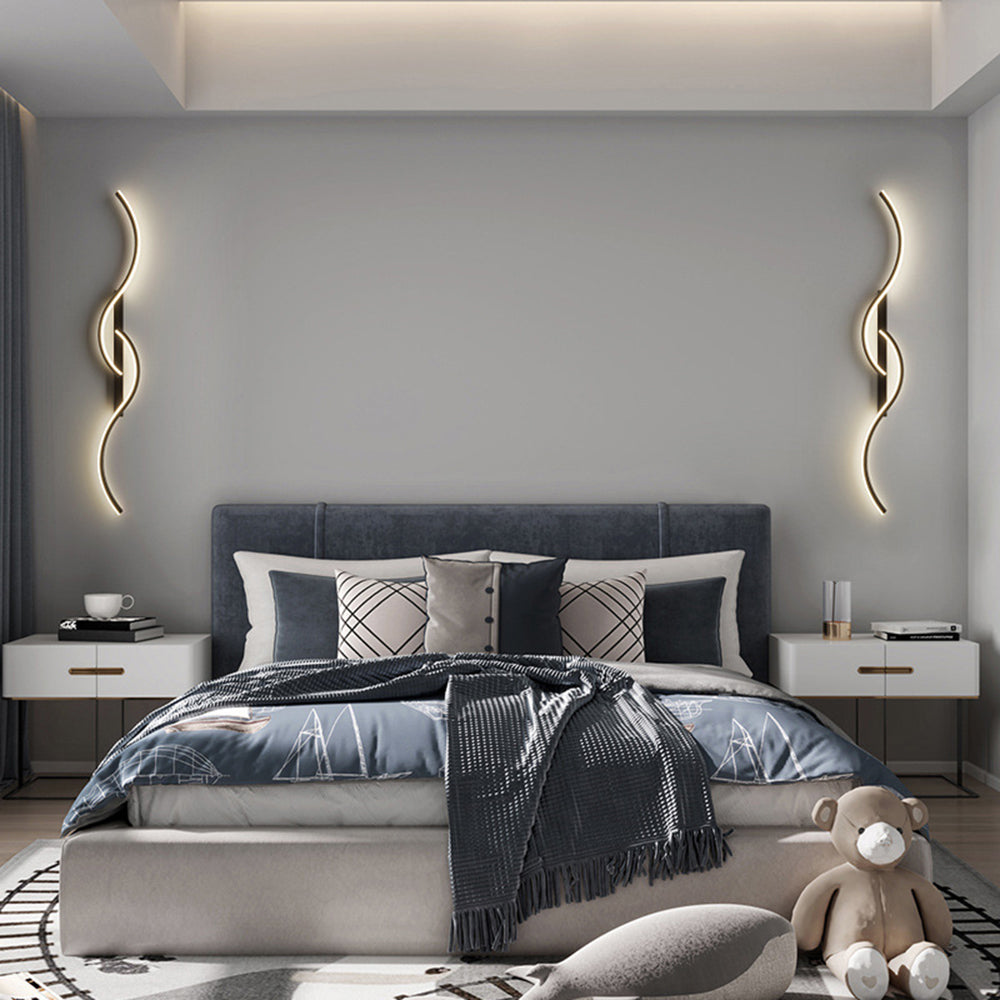 Louise Moderne Design LED Wandlamp Goud/Zwart Metaal Woonkamer