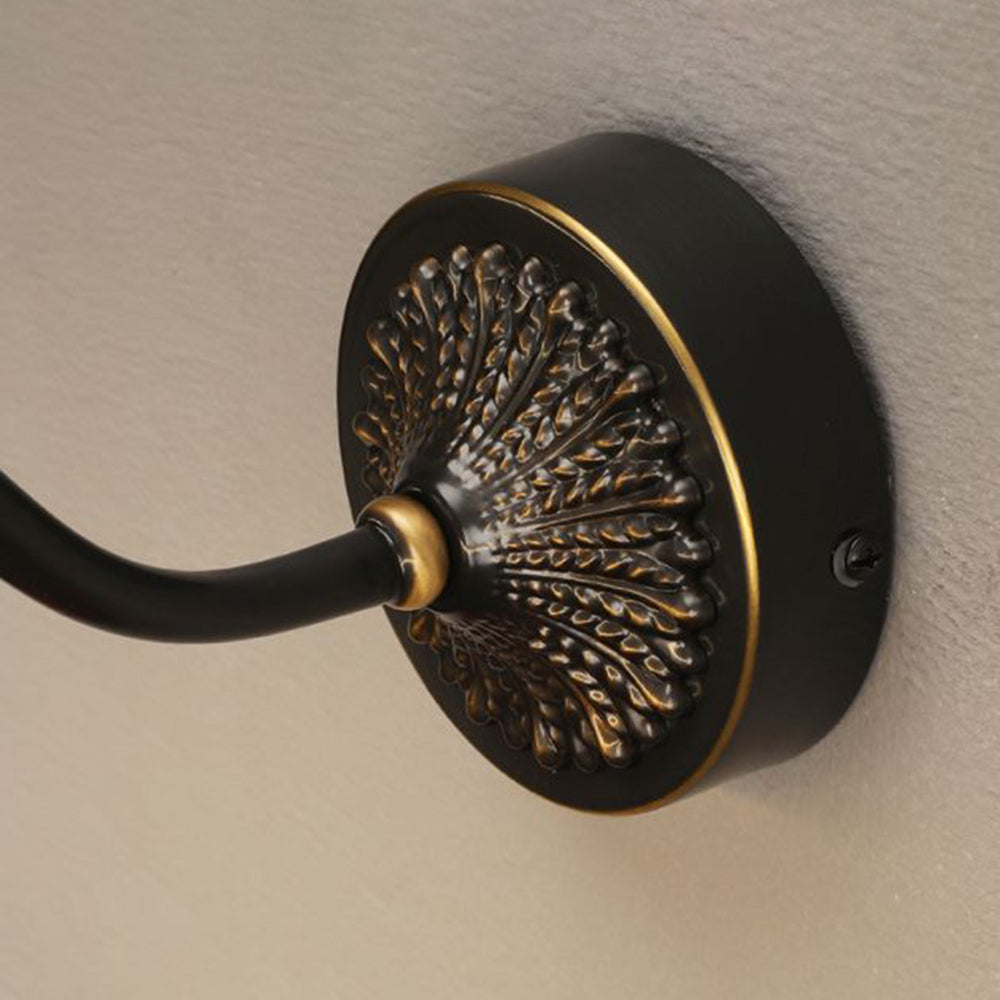 Leigh Herten Badkamer Wandlamp Zwart Messing Metaal Acryl Woonkamer
