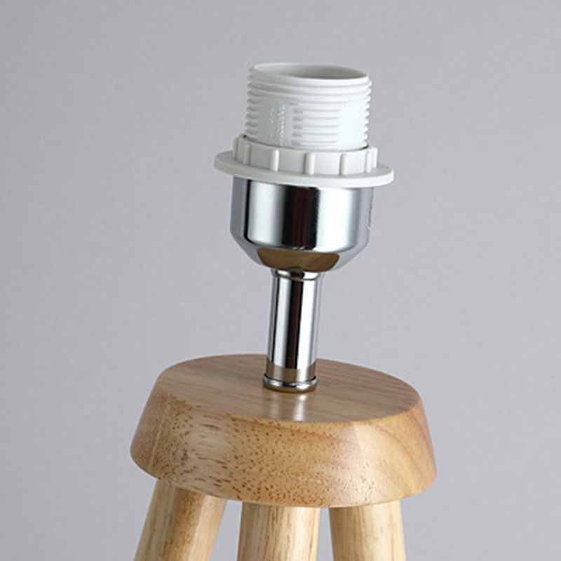 Muto Modern Design LED Vloerlampen Beige Wit Hout Stof Slaapkamer