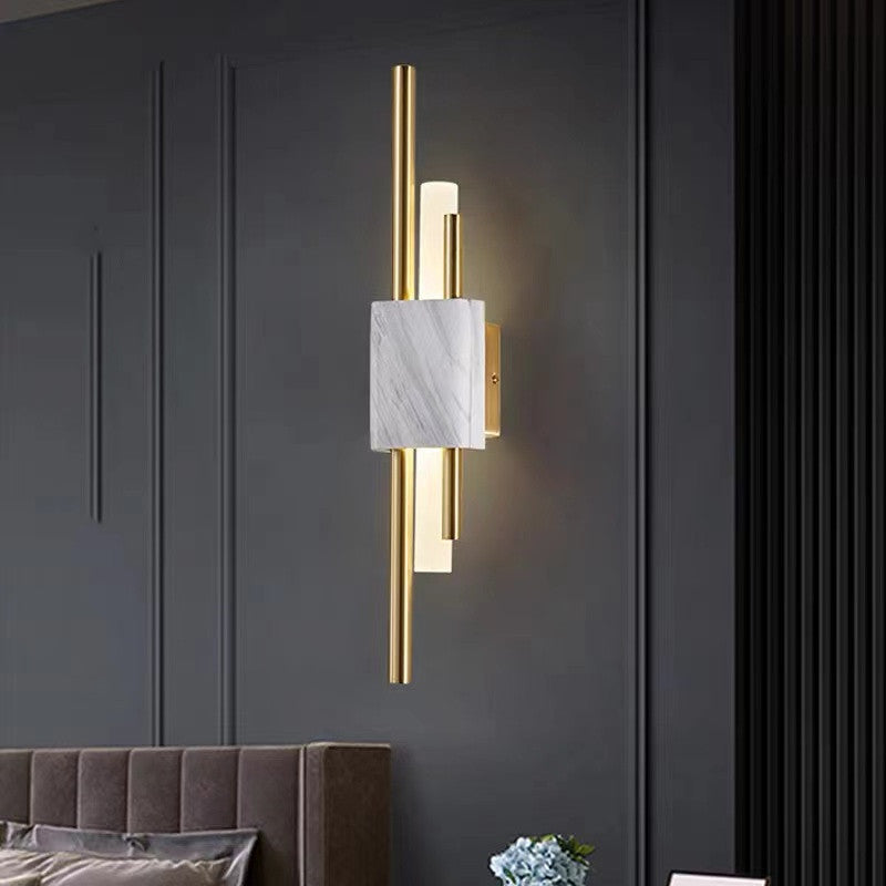 Sebastian Modern LED Wandlamp Wit Gouden Metaal Woonkamer Slaapkamer