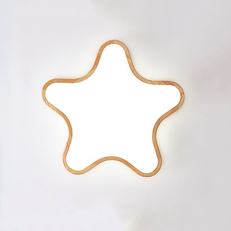 Minori Moderne Kleine LED Plafondlampen Hout Slaapkamer Woonkamer Cloud