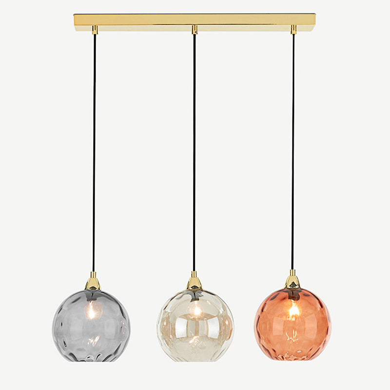Hailie Modern Waterrimpeling Cluster 3 Hoofd Hanglampen Glas Woonkamer