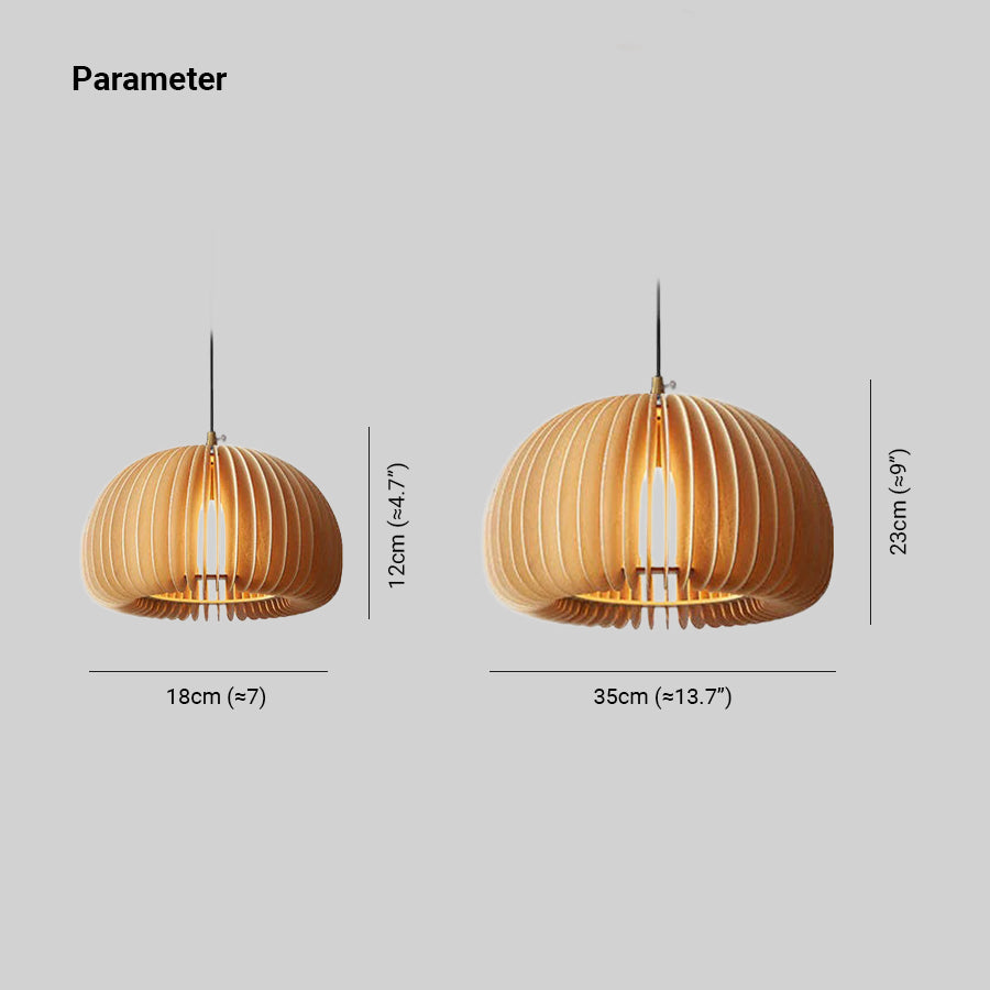 Ozawa Moderne Design Ronde  LED Hanglamp Hout Woonkamer Keuken