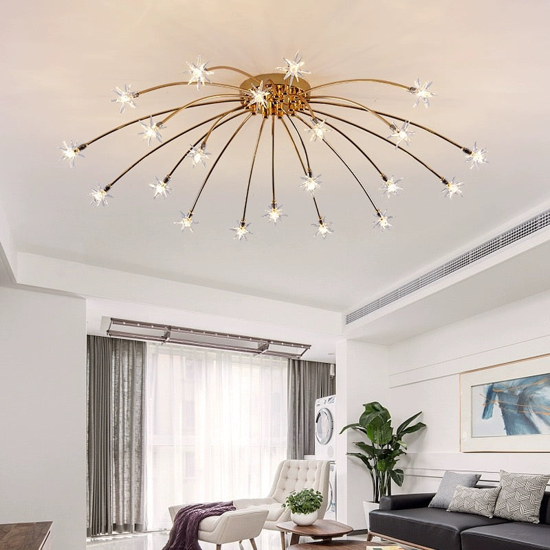 Madina Moderne Design LED Plafondlamp Metaal Glas Woonkamer Keuken