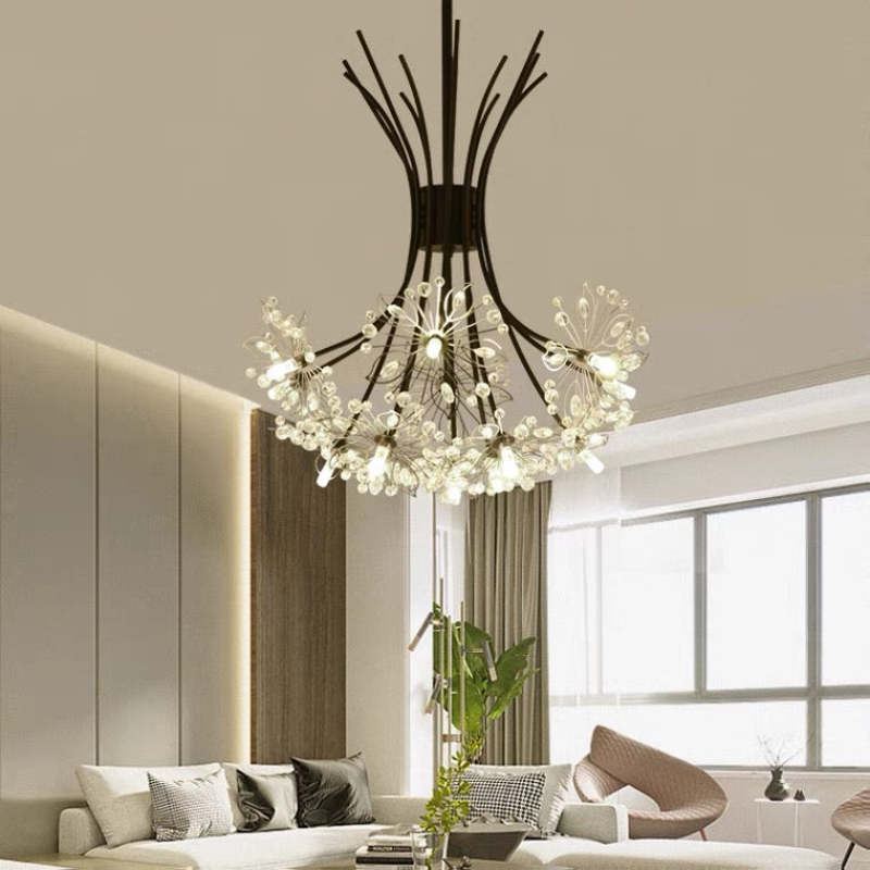 Lily Moderne Luxe LED Kroonluchters Zwart/Goud Woonkamer Eetkamer