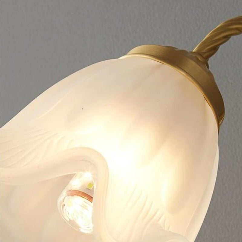 Carina Retro LED Wandlampen Wit Metaal Glas Slaapkamer Woonkamer