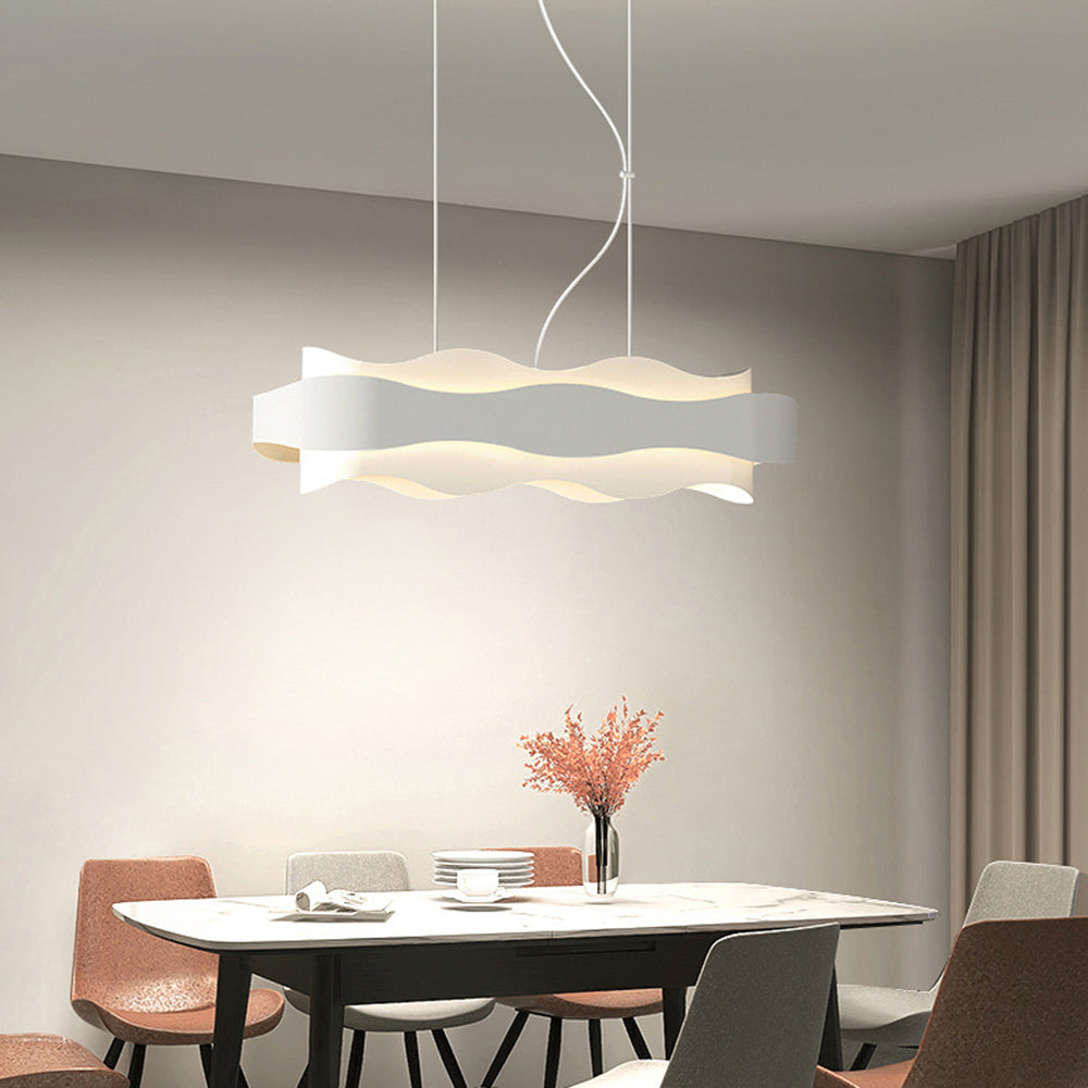 Carina Art Deco Bloemvorm Metalen Hanglamp, Wit, Woonk/Eetk/ Slaapkamer