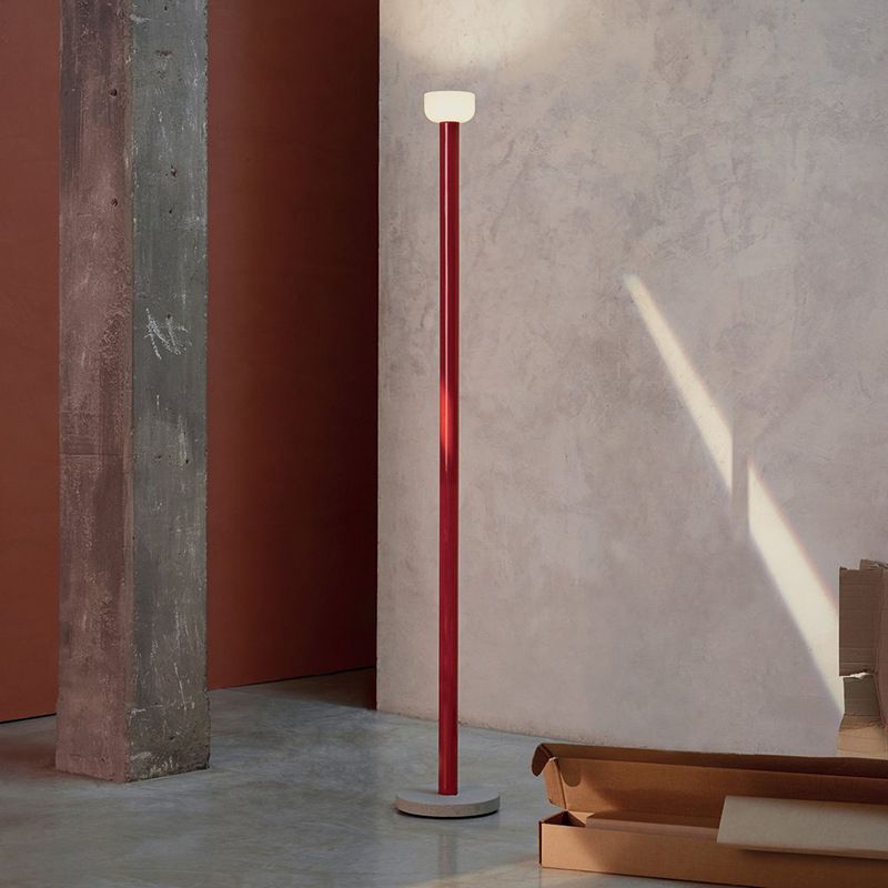 Elio Minimalistisch LED Vloerlampen Zwart Wit Geel Metaal Glas